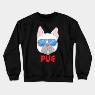 PUG WEARING GLASS Crewneck Sweatshirt